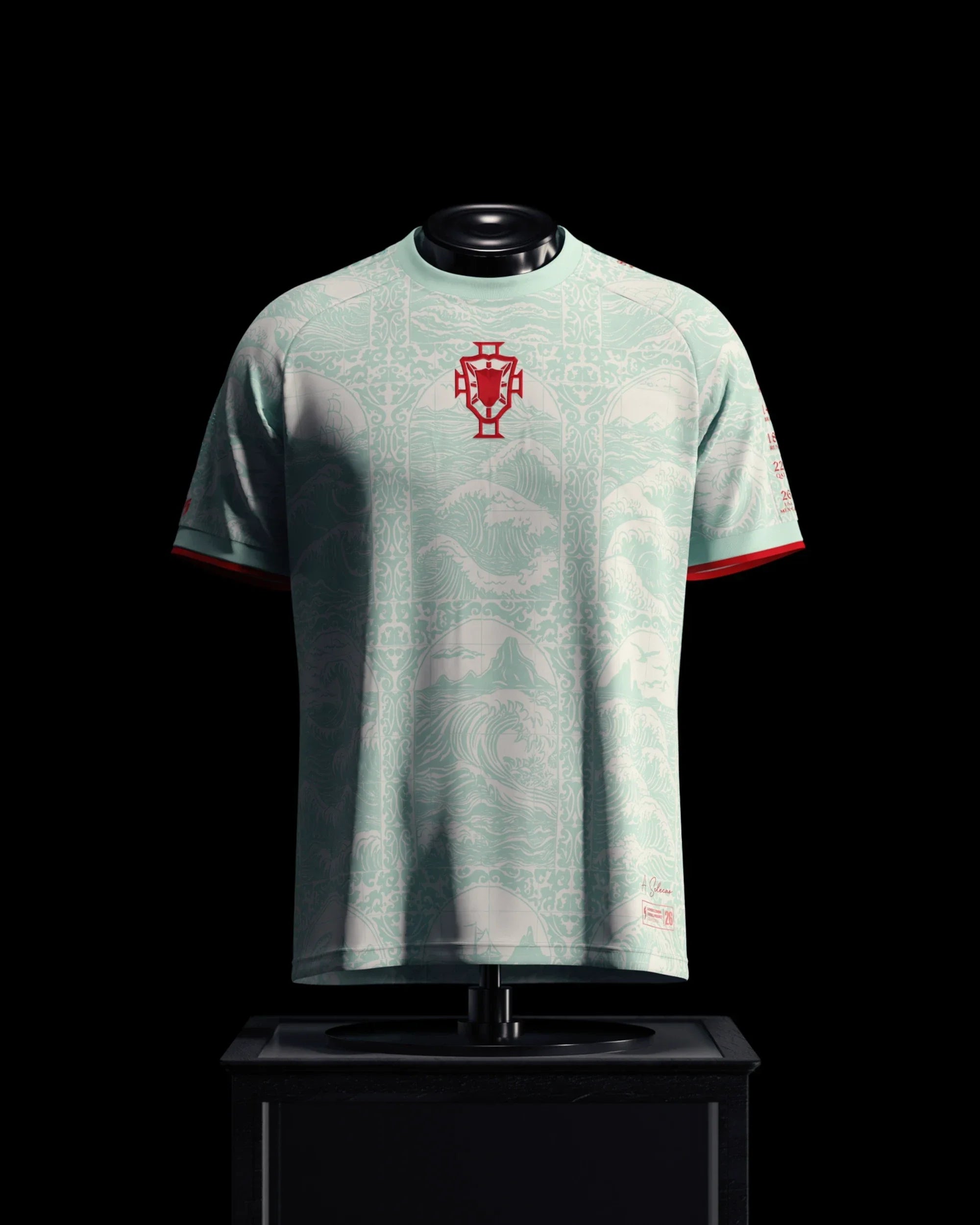 Portugal Away Heritage Jersey Polyester Half Time Gameday Shirt Soccer Dad Shirt