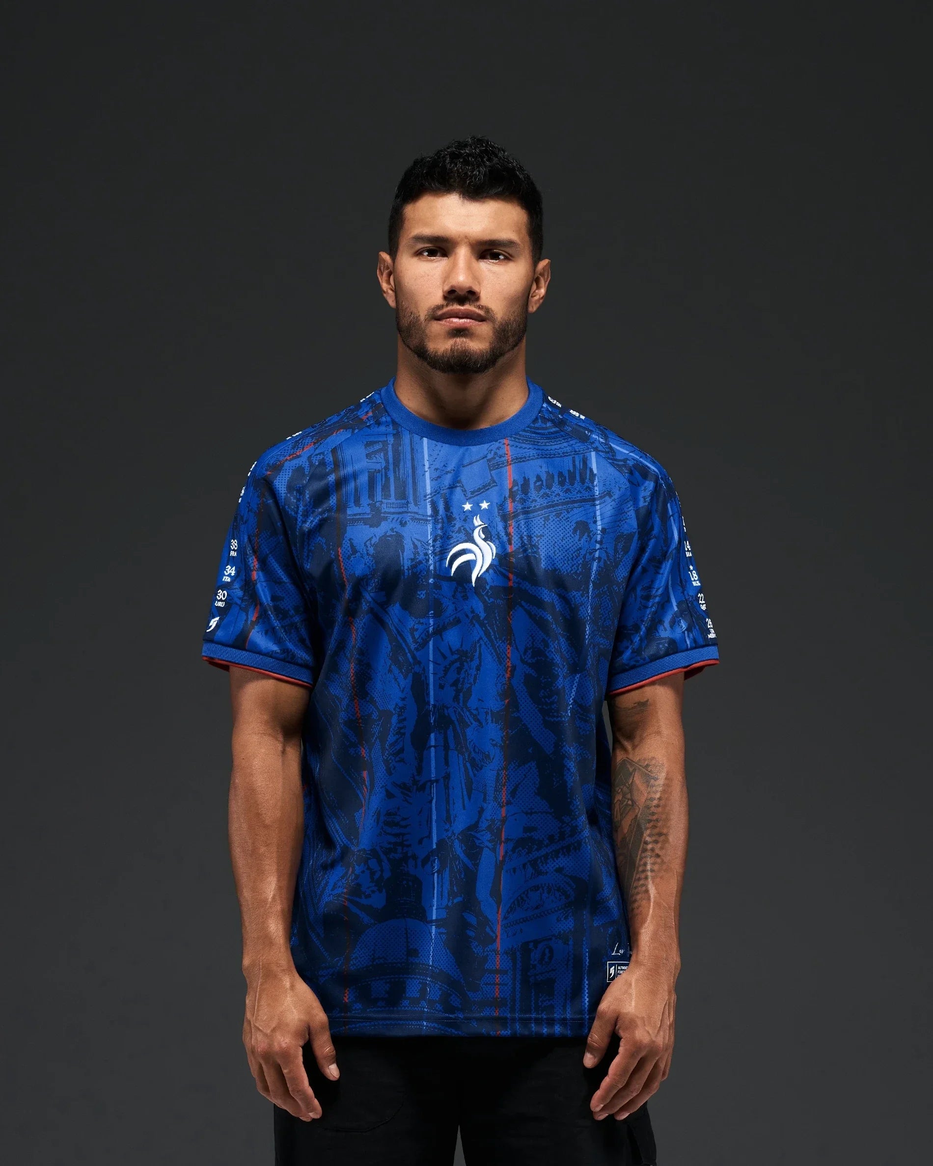 France Heritage Jersey Mesh Football Champion Shirt Father's Day Present