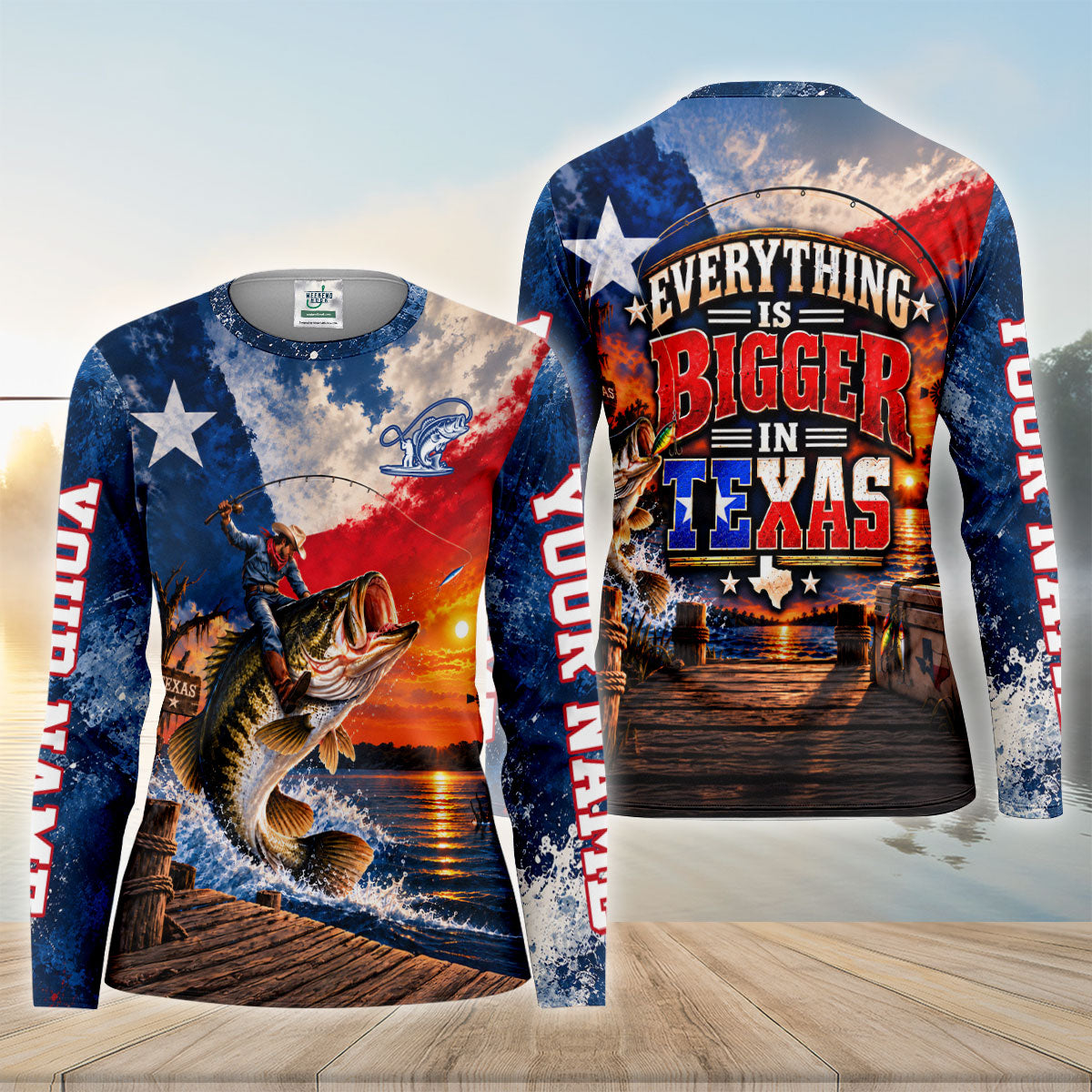 Everything Is Bigger In Texas Cowboy UPF Shirt, Fishing Shirts For Women, Fishing Shirt