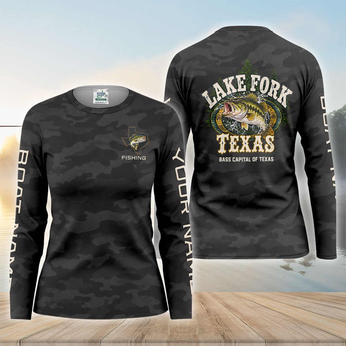 Lake Fork Bass Capital Of Texas Custom UPF Shirt, Fishing Sun Shirt, Womens Angler Shirt