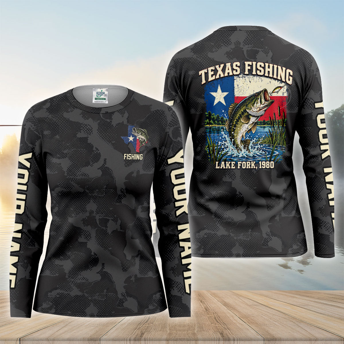 Custom Lake Fork 1980 Bass Fishing UPF Shirt, Fishing Jersey, Womens Fishing Shirt
