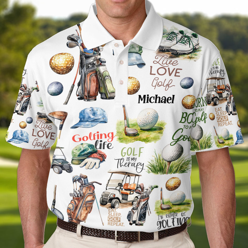 Live Love Golf, Personalized Golf Shirt, Gift For Dad, Gift For Golfer