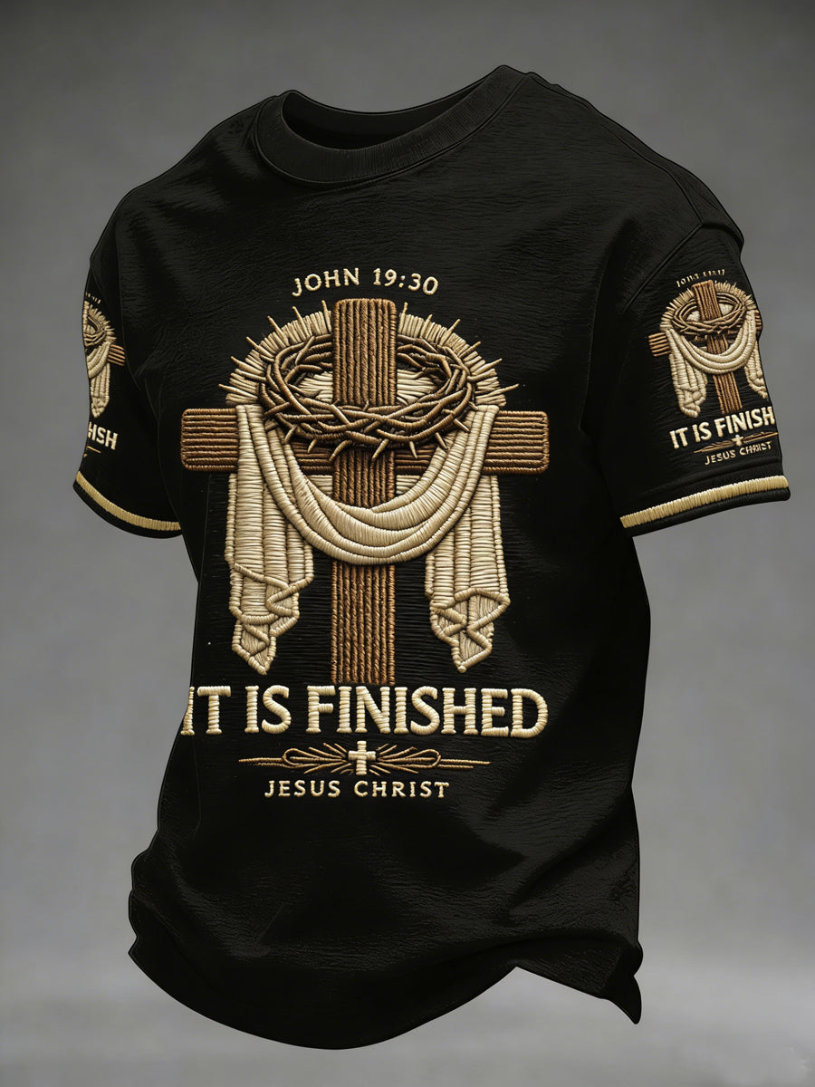 It Is Finished John 19 30 Christian Cross T Shirt Easter Gift For Men