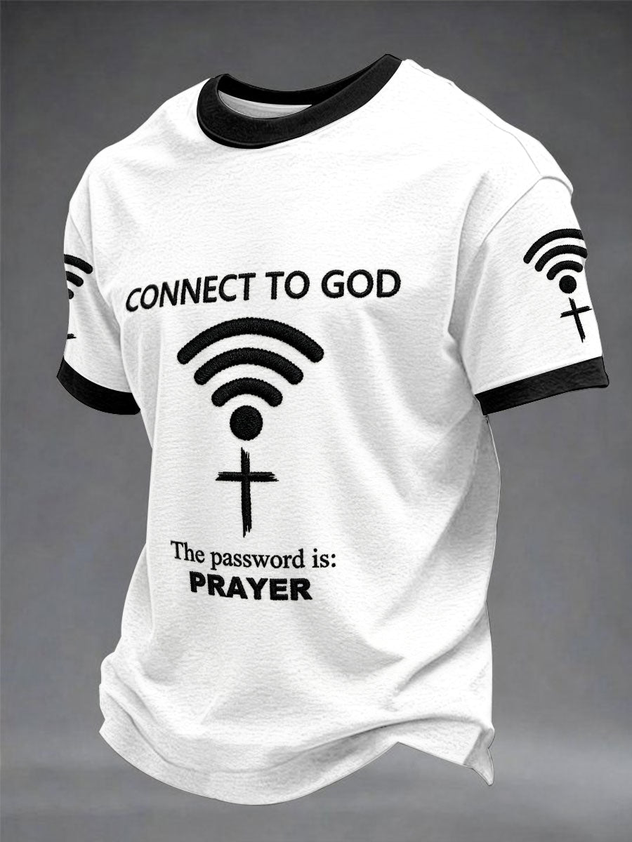 Connect To God The Password Is Prayer Christian T Shirt Gift For Men