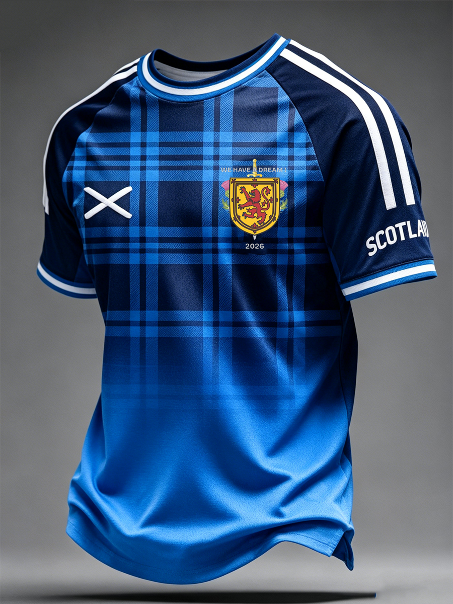 Men's UK Football Lover Scotland Printed short sleeve t-shirt 03