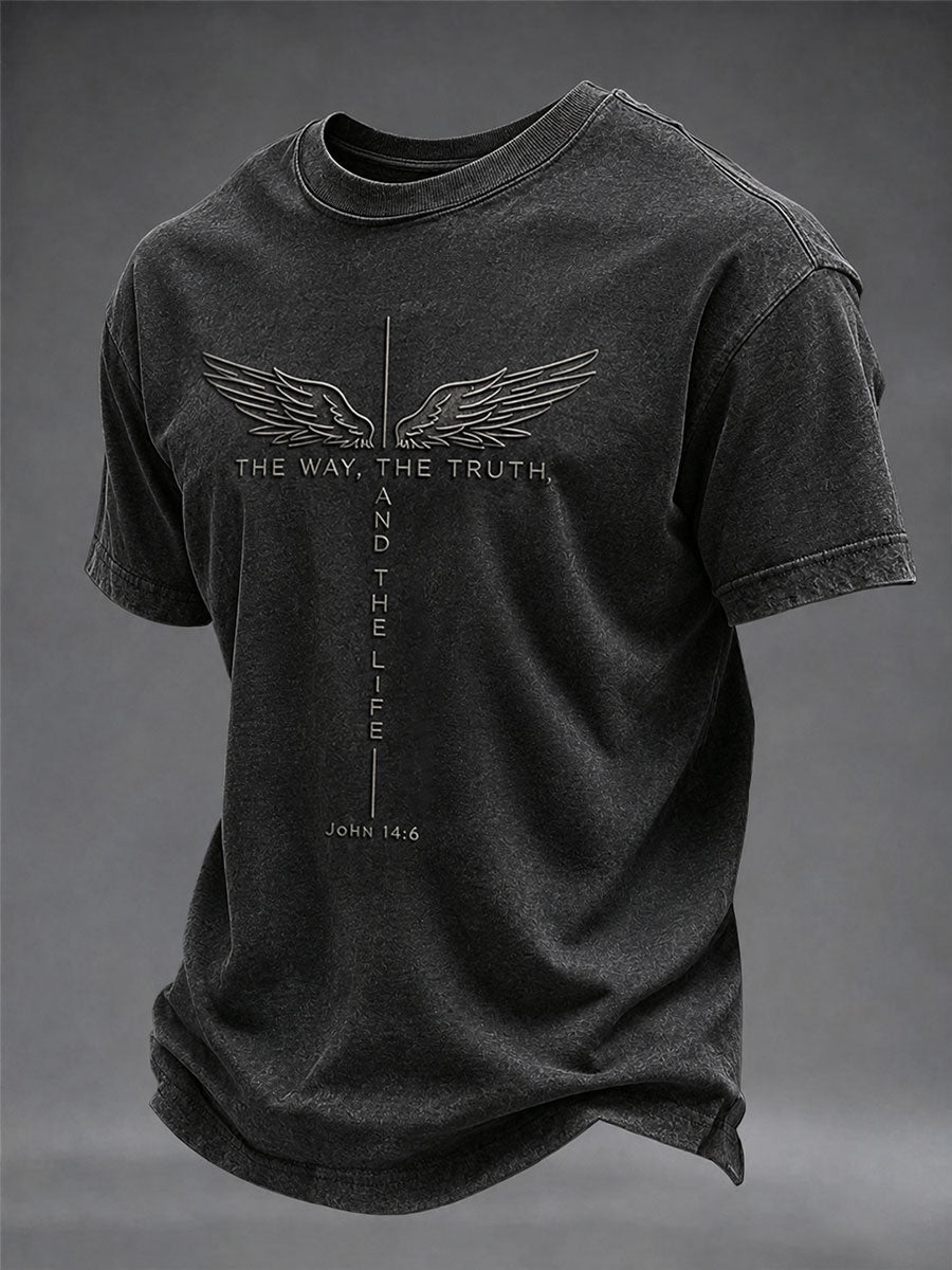 The Way The Truth And The Life Christian Cross Wings T Shirt Gift For Men