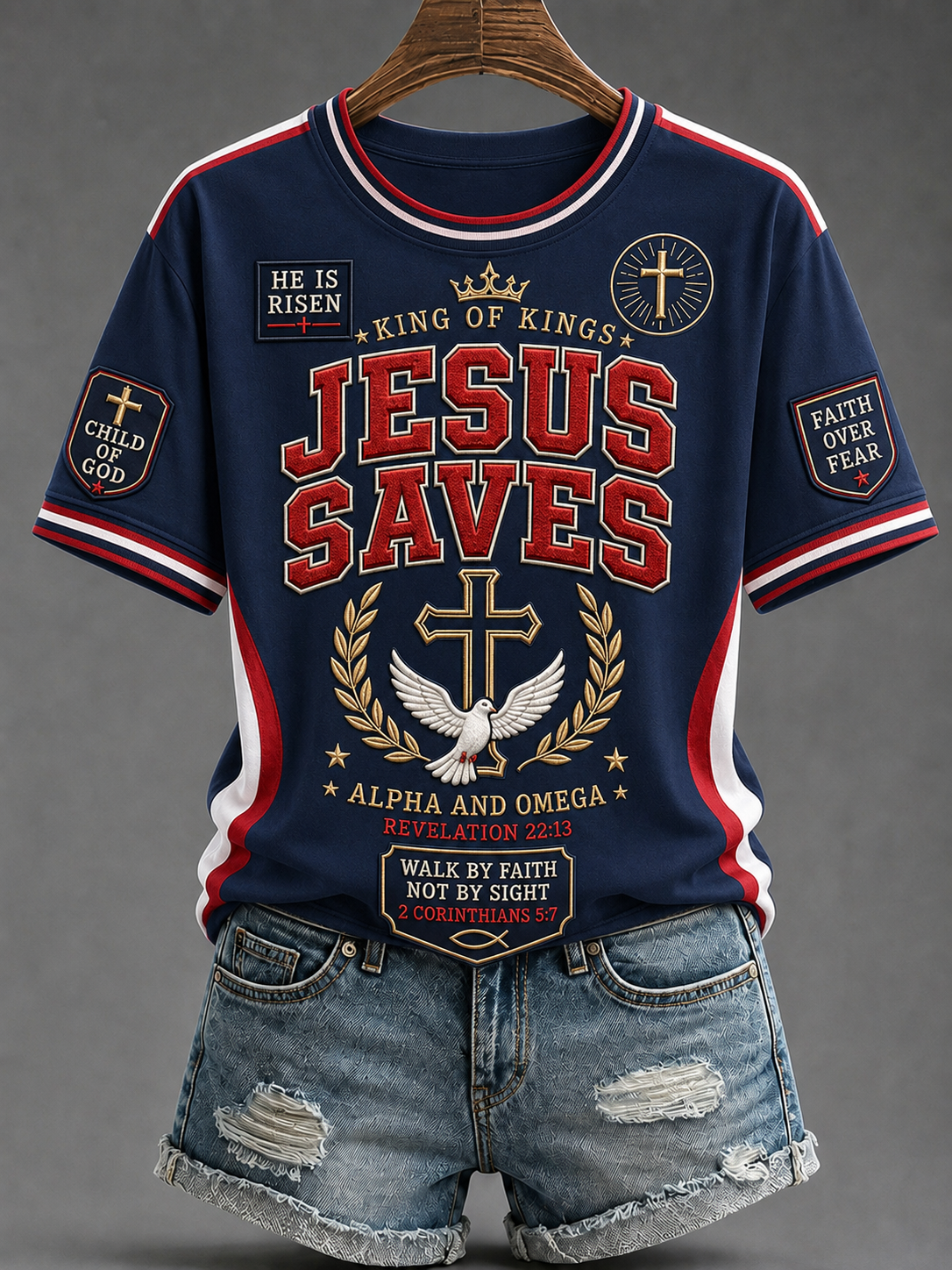 Jesus Saves Christian Cross Short Sleeve T Shirt Gift For Women
