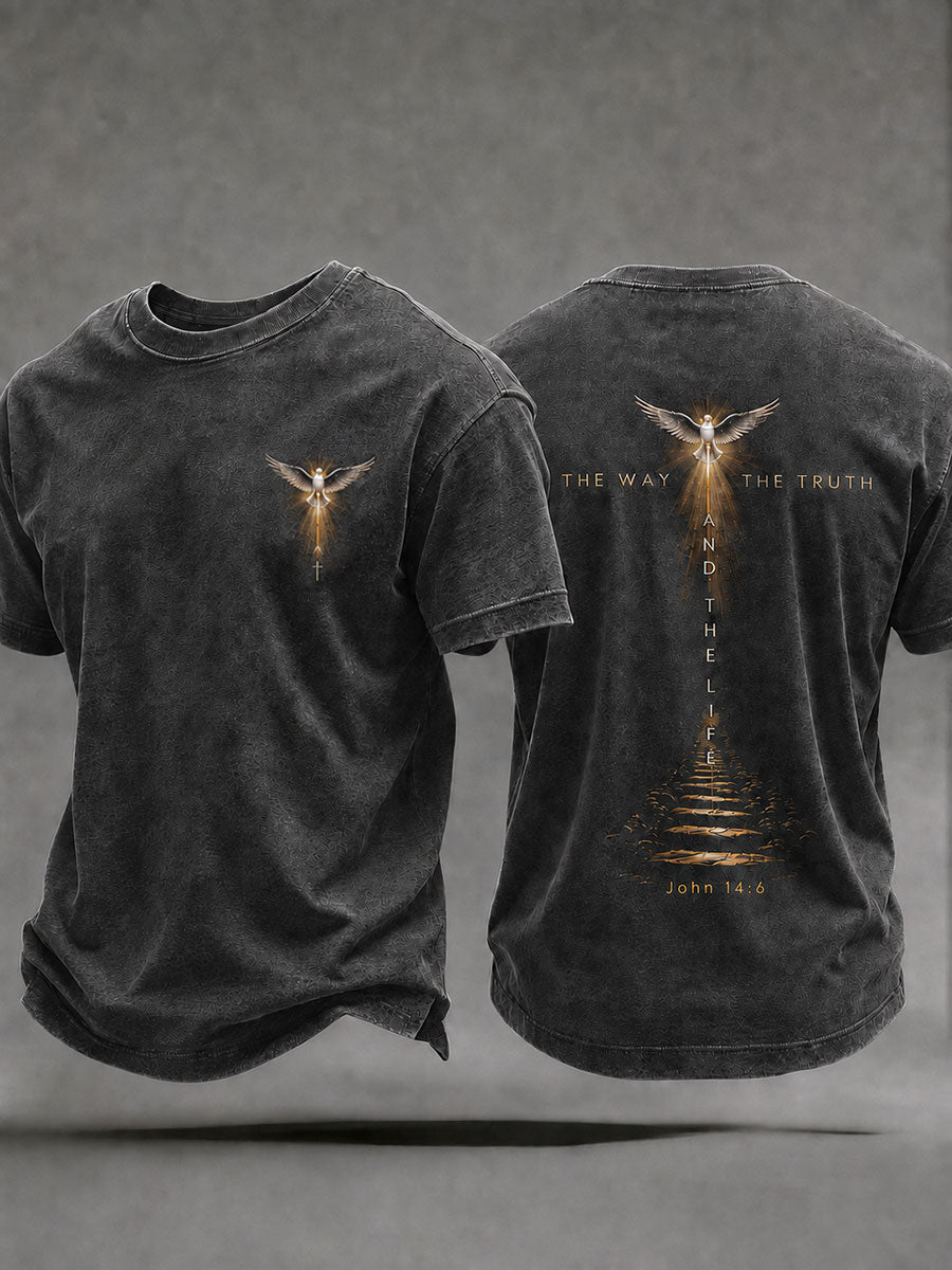Jesus The Way The Truth And The Life Christian Cross T Shirt Gift For Men