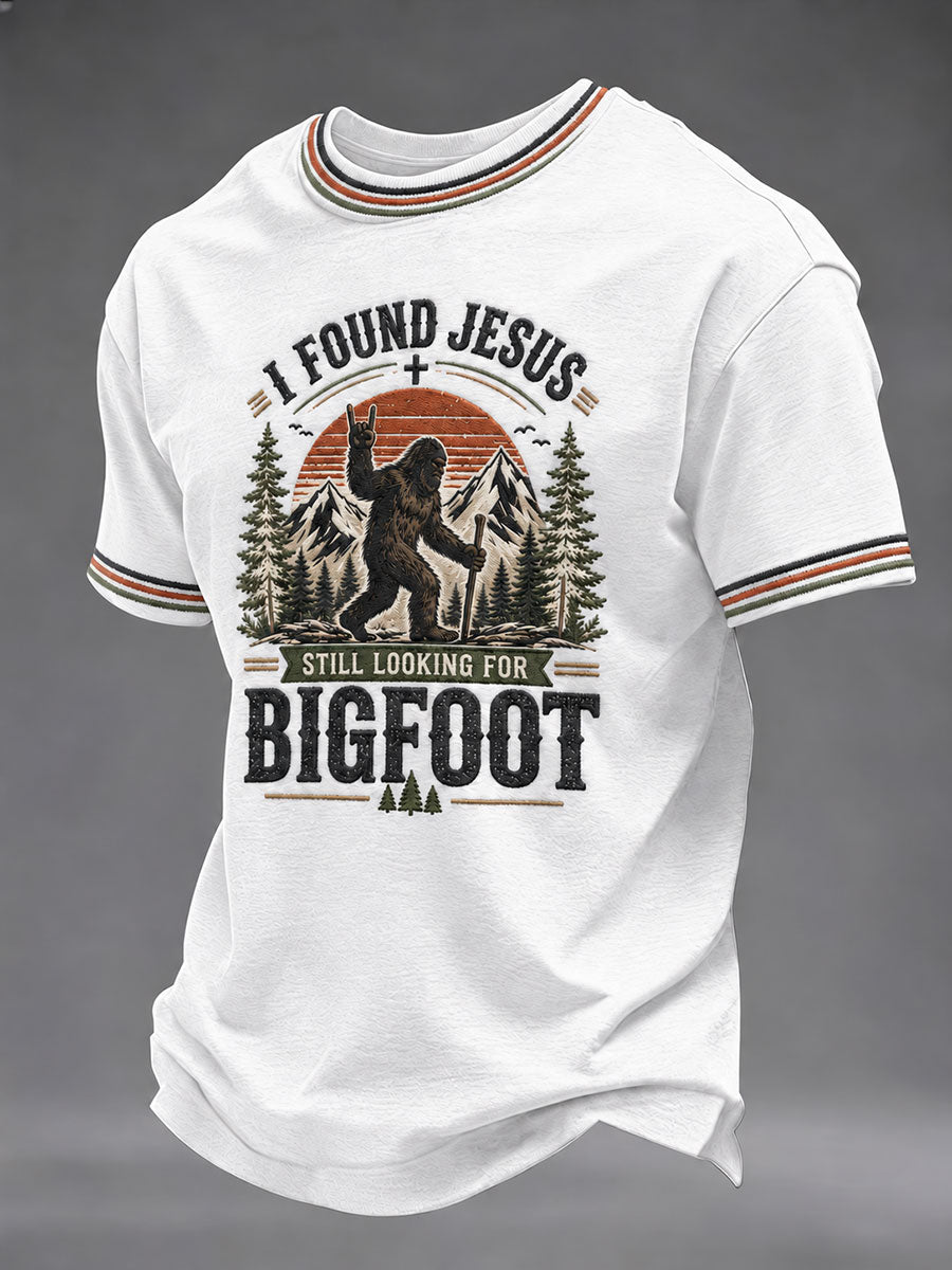 I Found Jesus Still Looking For Bigfoot Christian T Shirt Gift For Men