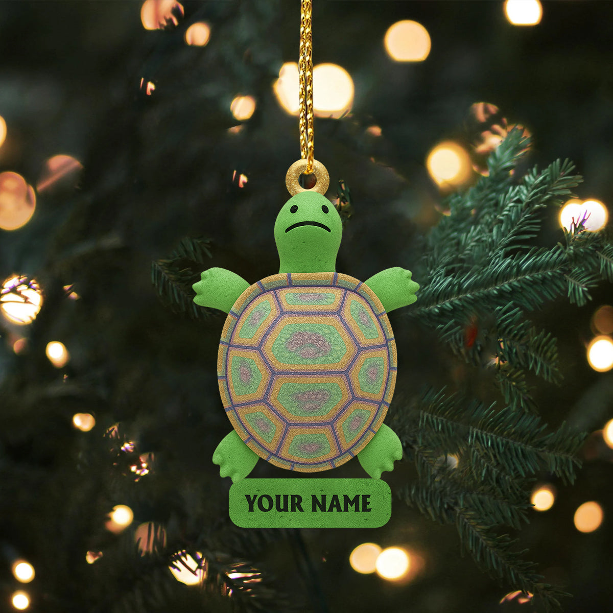 Custom Name Terrapin Green Deadhead Acrylic Ornament, Rock Ornament, Gift For Rock Lovers
