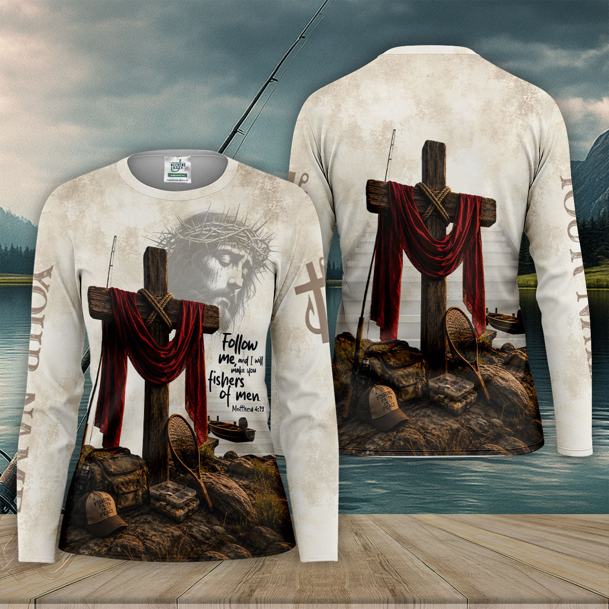 Follow Me Fishers Of Men Matthew 419 UPF Shirt, Long Sleeve Shirt, Womens Fishing Tee