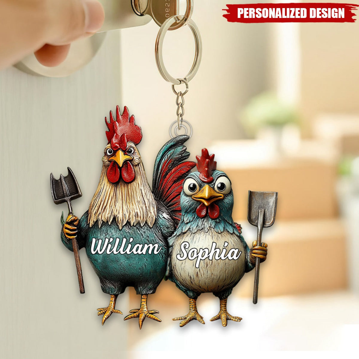 Personalized Couple Acrylic Keychain, Couple Keychain, Valentine Gifts