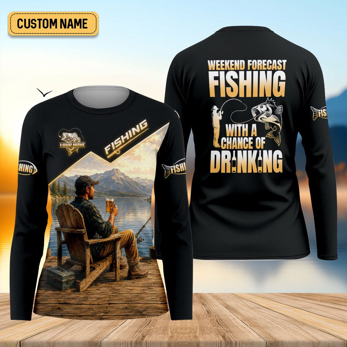 Weekend Forecast Fishing With A Chance Of Drinking UPF Shirt, Womens Fishing Shirt