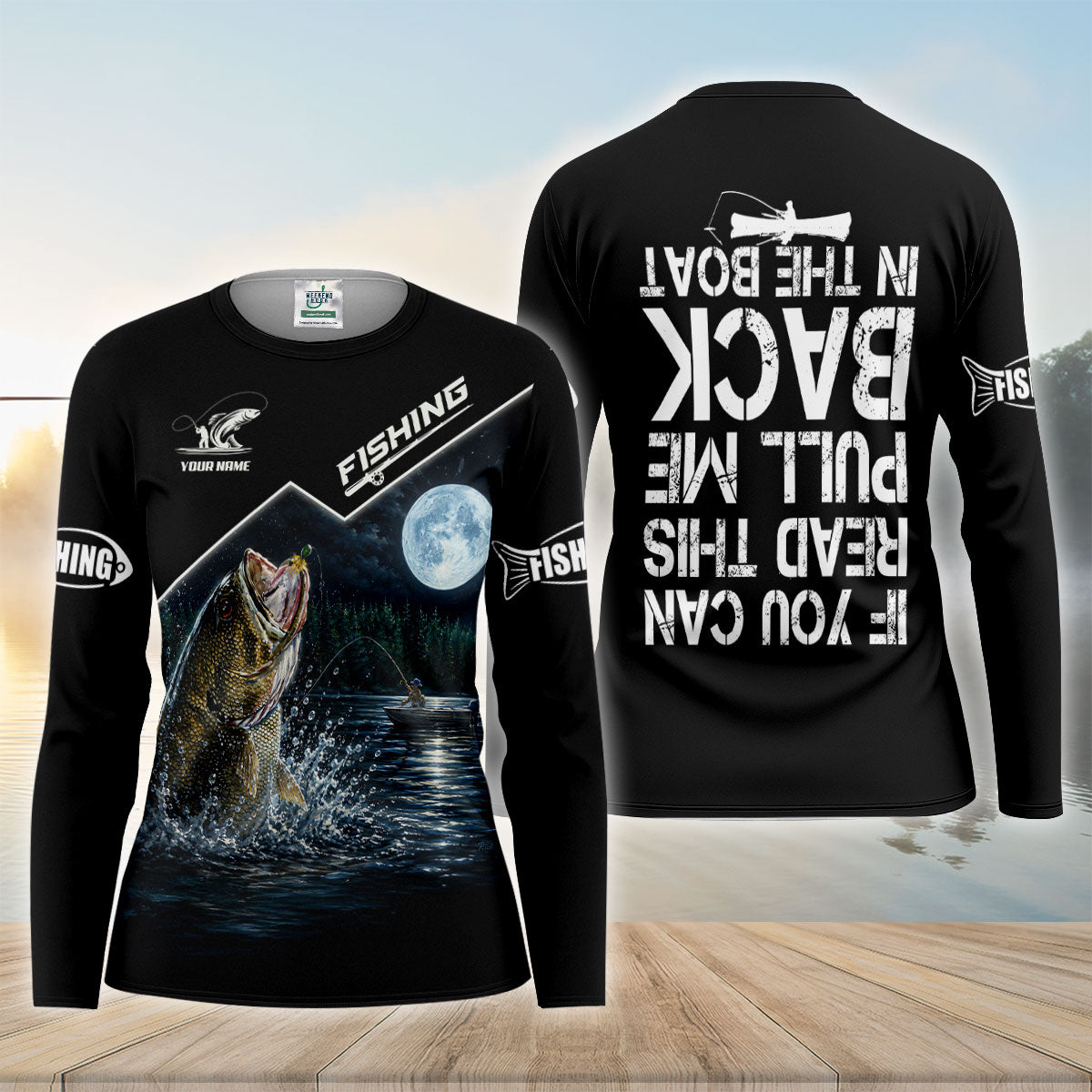 If You Can Read This Pull Me Back In The Boat Fishing UPF Shirt, Fishing Shirt For Women