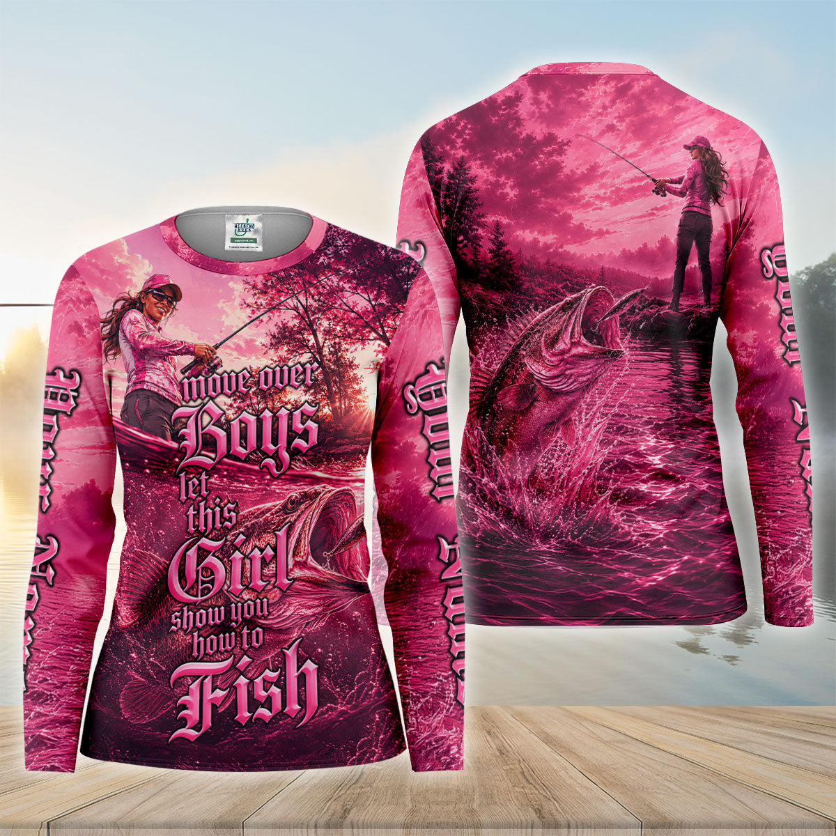 Custom Let This Girl Show You How To Fish UPF Shirt, Bass Fishing Shirt, Womens Shirt