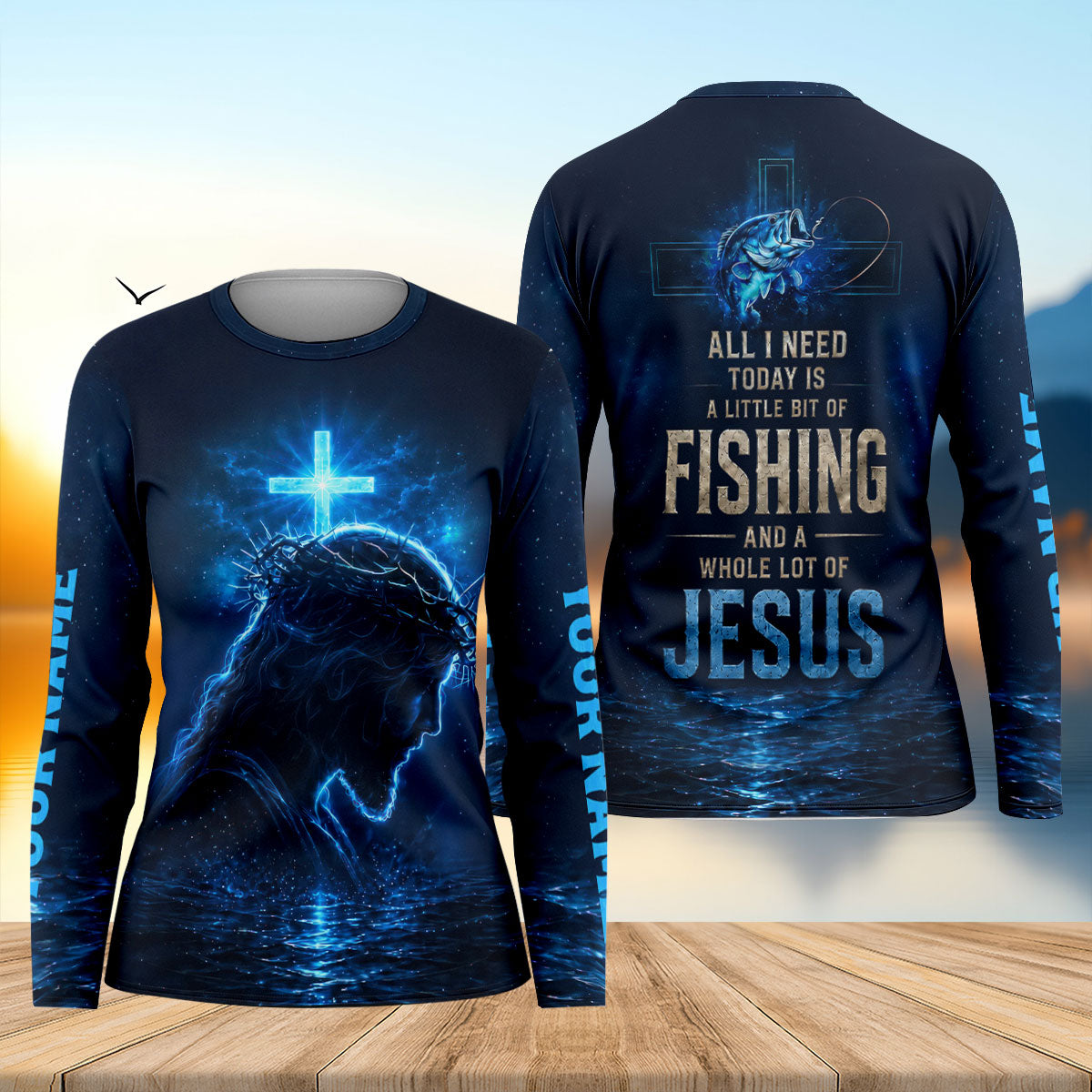 Fishing And Jesus Christian UPF Shirt, Fishing Shirts For Women, Womens Fishing Apparel
