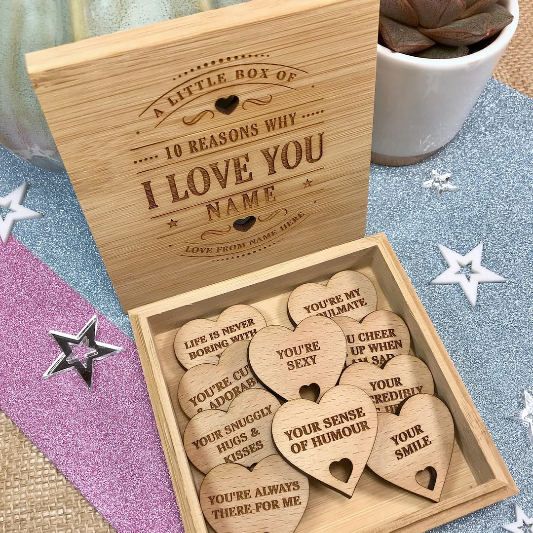 10 Reasons Why I Love You Wood Box, Personalized Gifts For Couples, Valentine Gifts, Anniversary Gifts