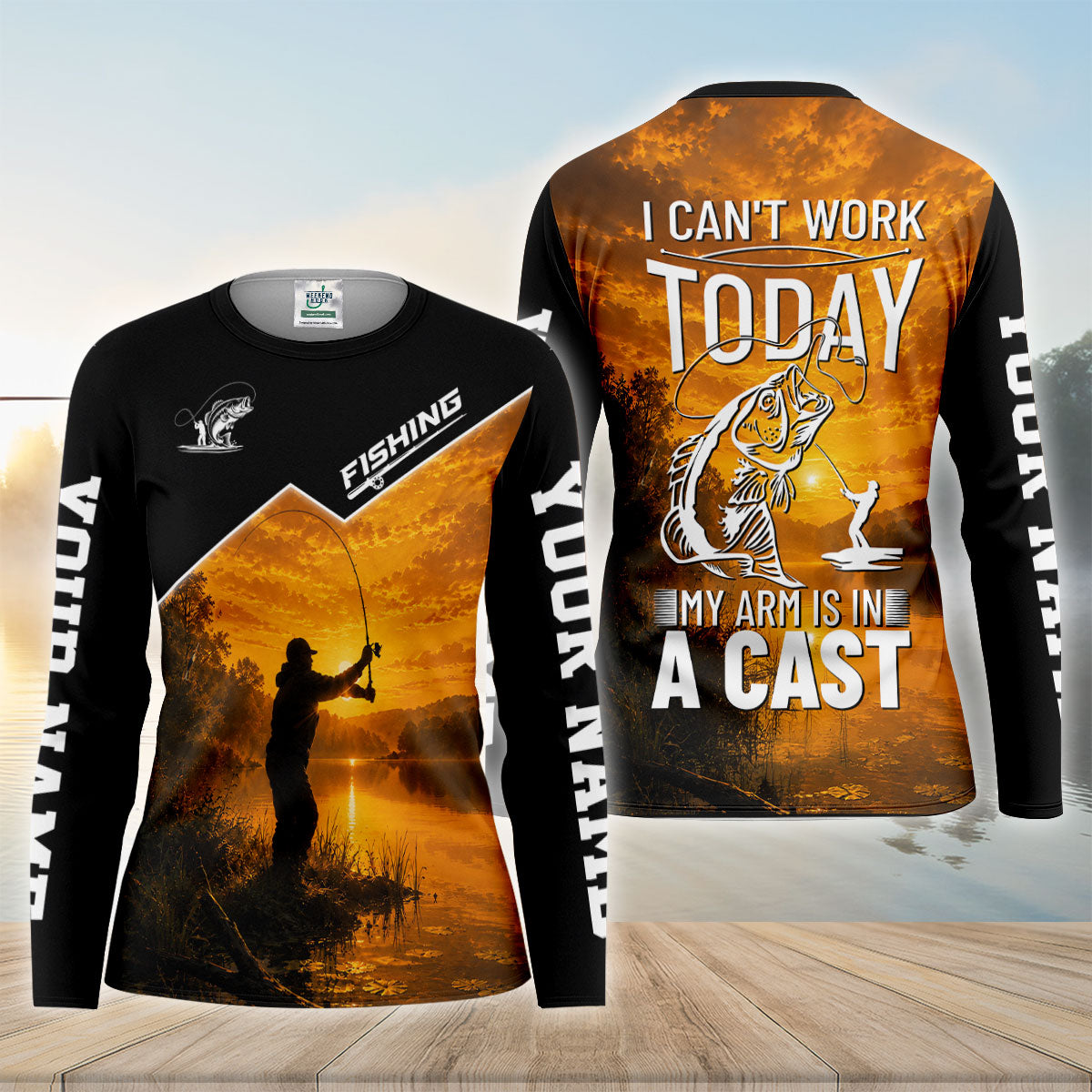 I Cant Work Today My Arm Is In A Cast UPF Shirt, Fishing Shirt For Women, Bass Fishing Shirt