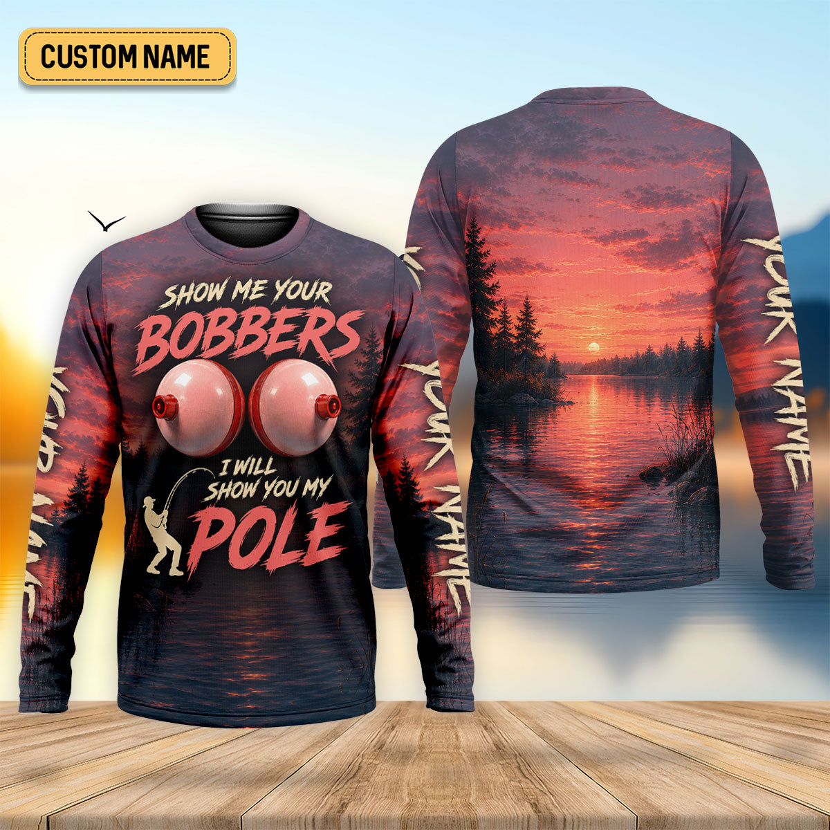 Show Me Your Bobbers Custom Funny UPF Shirt, Fishing Shirts For Men, Long Sleeve Shirt