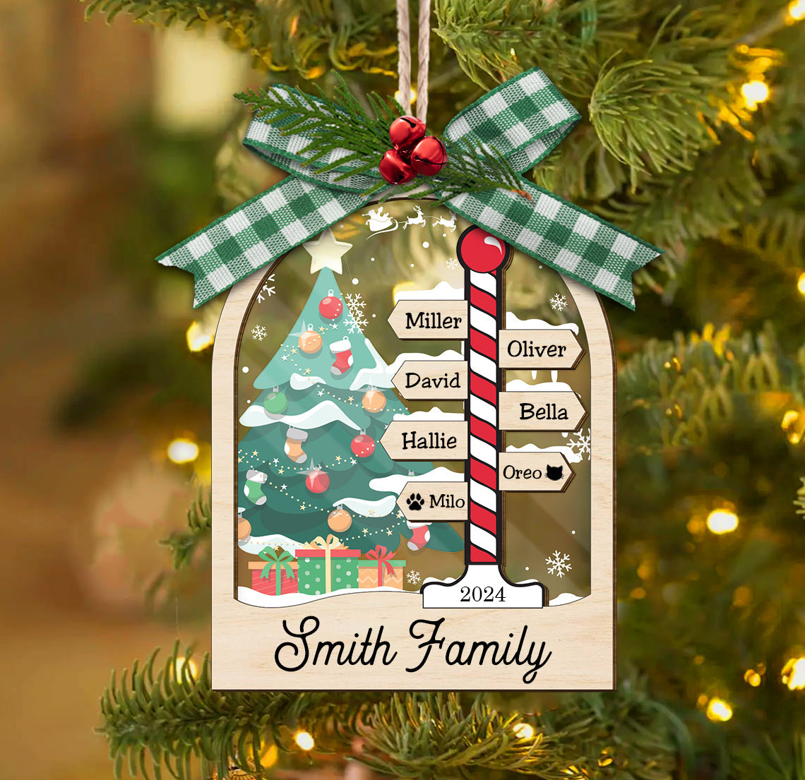 Personalized Family Ornament, Christmas Tree Ornament, Family Gift Ideas, Xmas Tree Decor