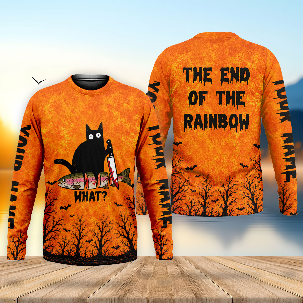The End Of The Rainbow Funny Fishing UPF Shirt, Mens Fishing Shirts, Fishing Apparel