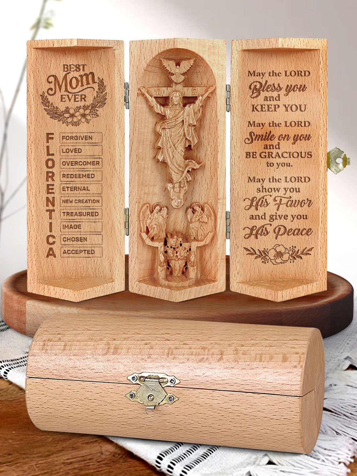Best Mom Ever May The Lord Bless You and Keep You Prayer Sculpture Of Jesus Christ, Catholic Mother's Day Gift