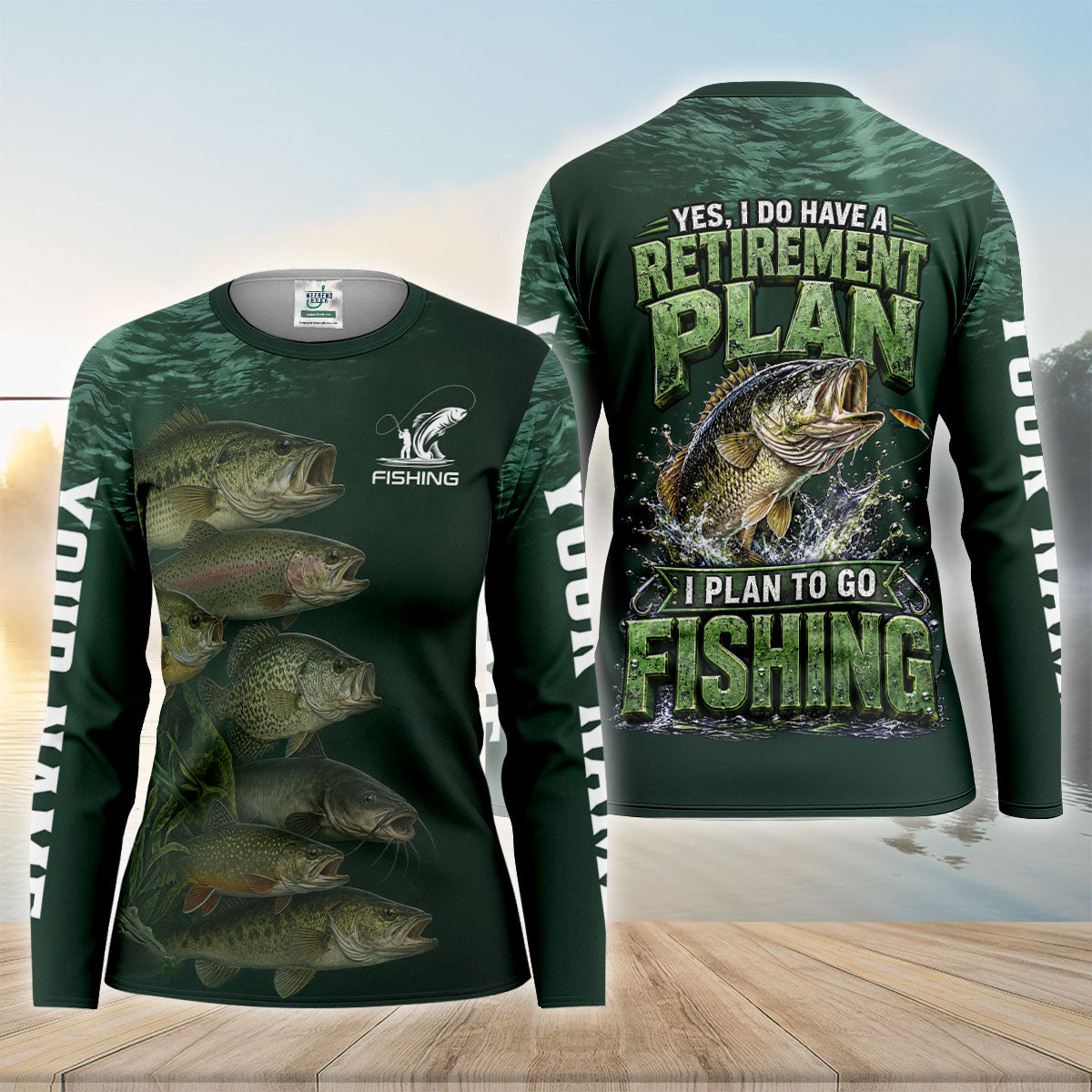 Retirement Plan Fishing UPF Shirt, Womens Fishing Shirt, Fishing Apparel For Women