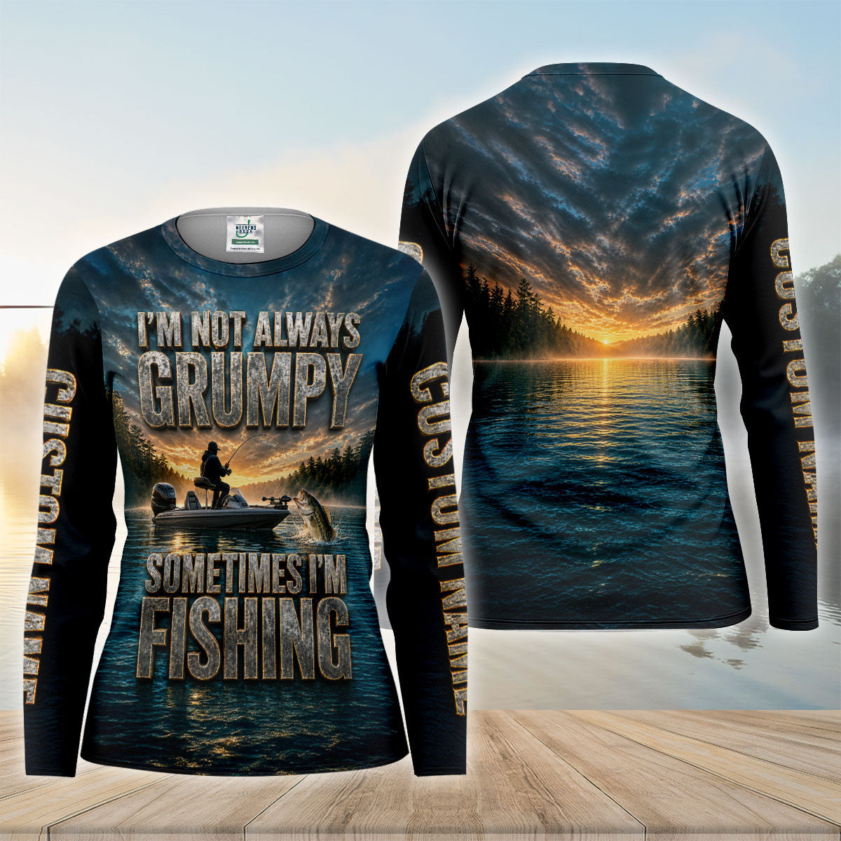 Im Not Always Grumpy Sometimes Im Fishing UPF Shirt, Fishing Shirts For Women, Fishing Shirt