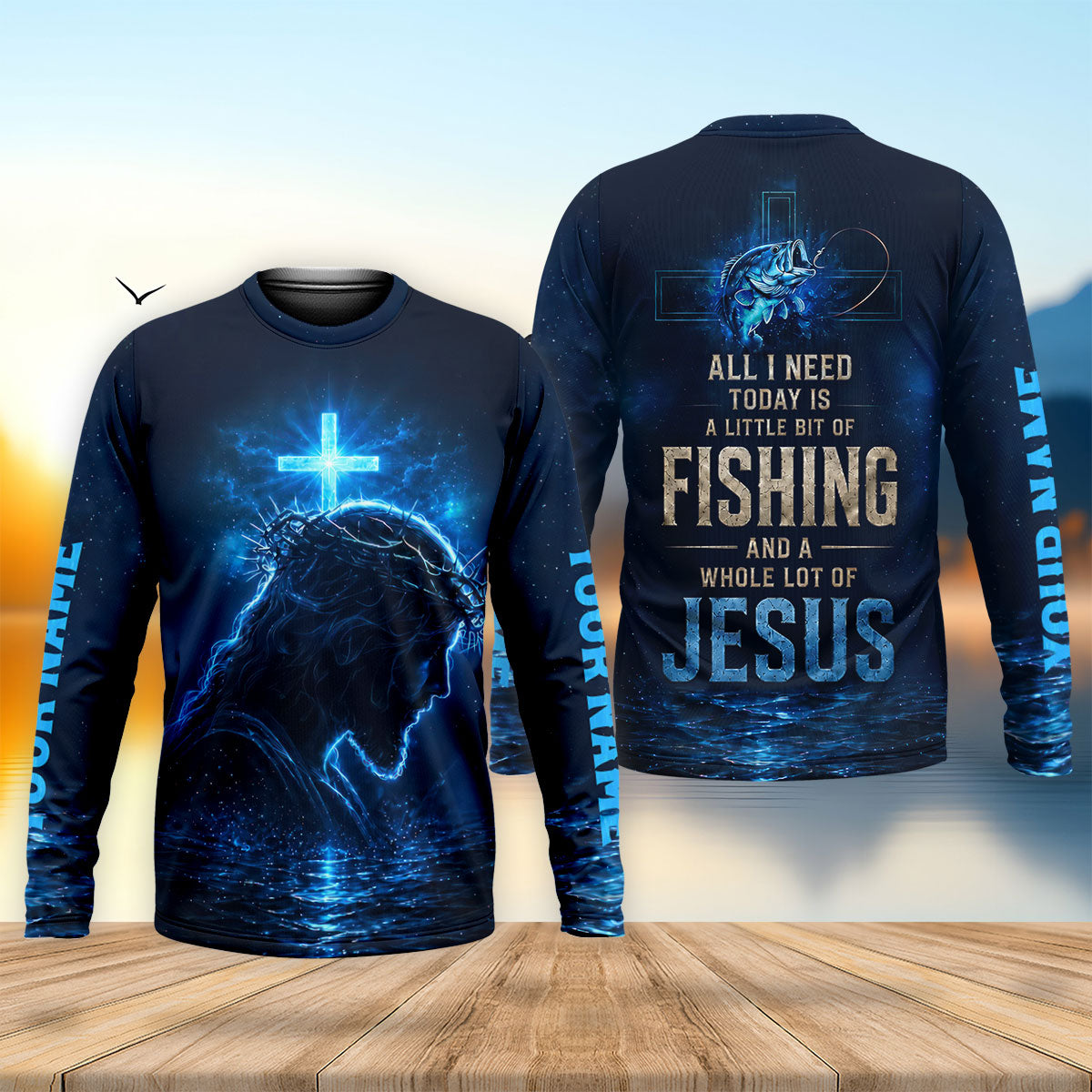 Fishing And Jesus Christian UPF Shirt, Fishing Shirts For Men, Mens Fishing Apparel