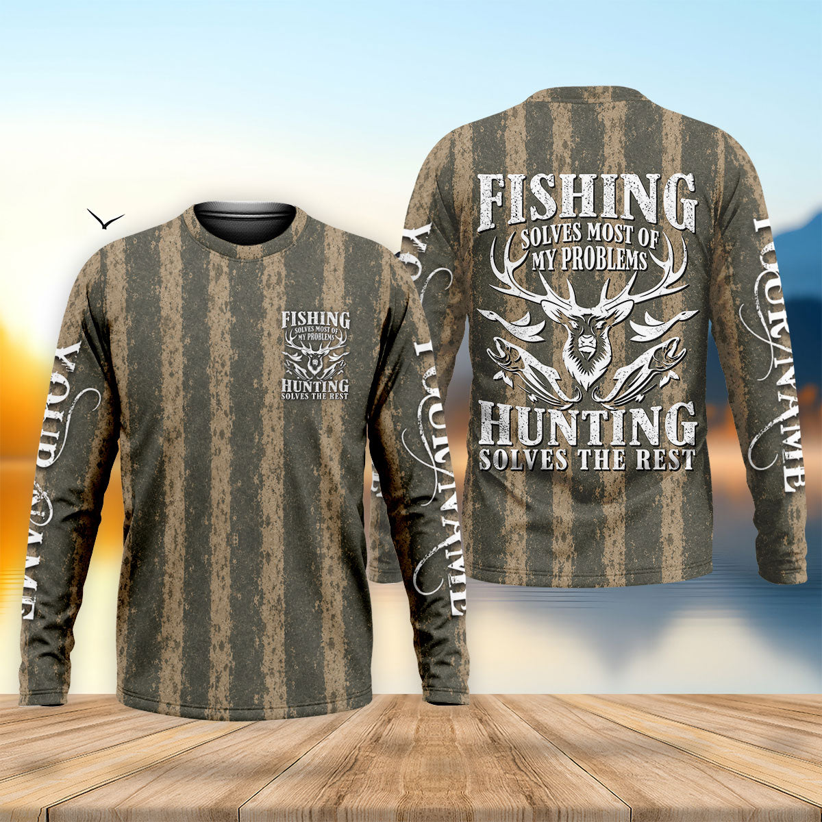 Fishing Solves My Problems Hunting Solves The Rest Fishing Shirt, Fishing Shirt For Men