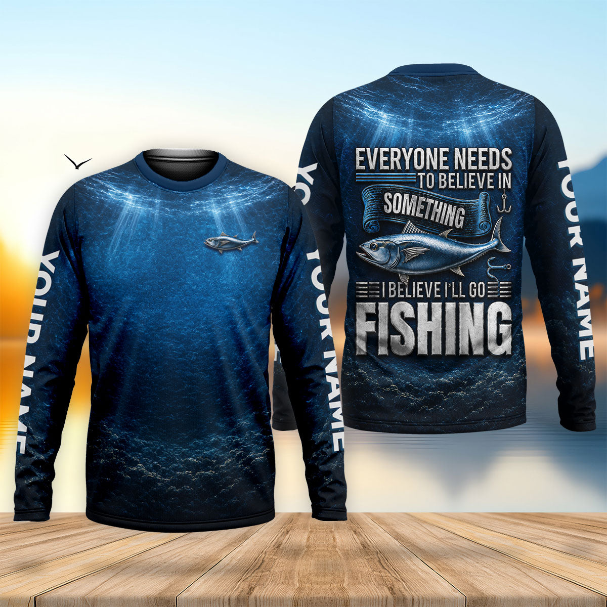 I Believe I'll Go Fishing UPF Shirt, Long Sleeve Fishing Shirt, Mens Fishing Shirts