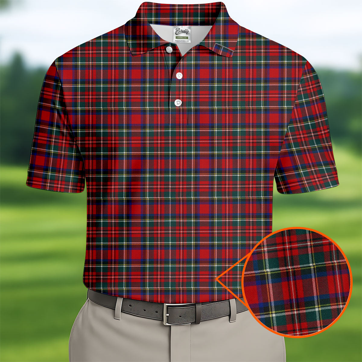 Classic Christmas Festive Golf Polo Shirt, Mens Golf Shirts, Polo Shirts For Men