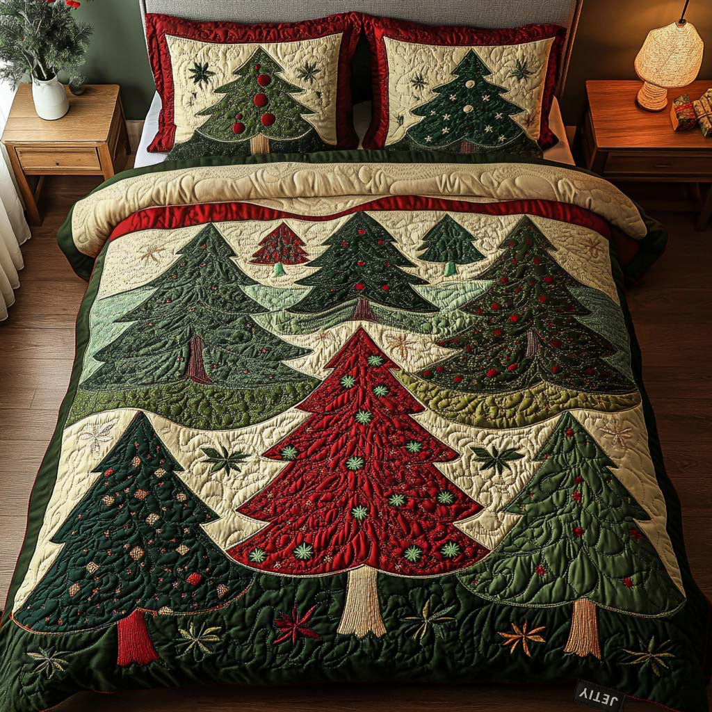 Christmas Quilted Bedding Set Fall Quilt Sets Christmas Gift For Her