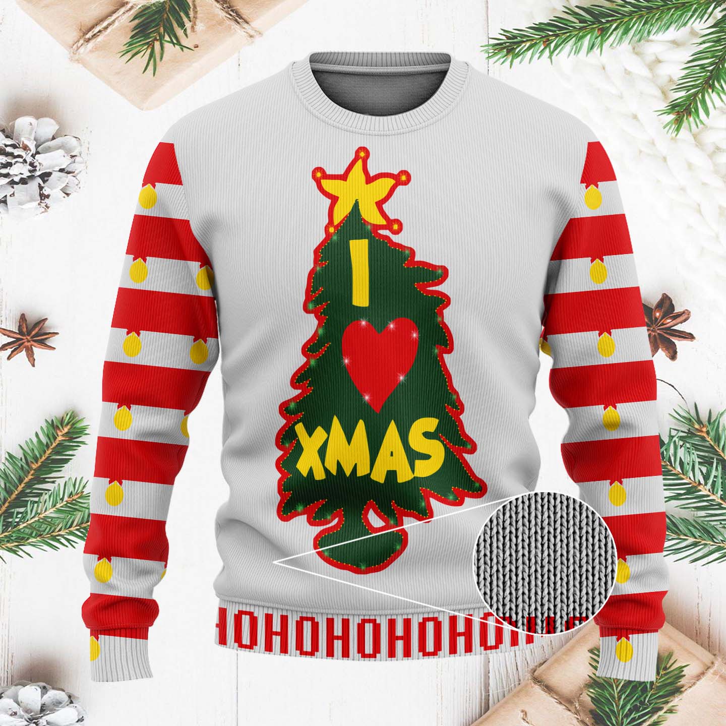Hohoho Funny Christmas Ugly Sweater, Ugly Christmas Sweater