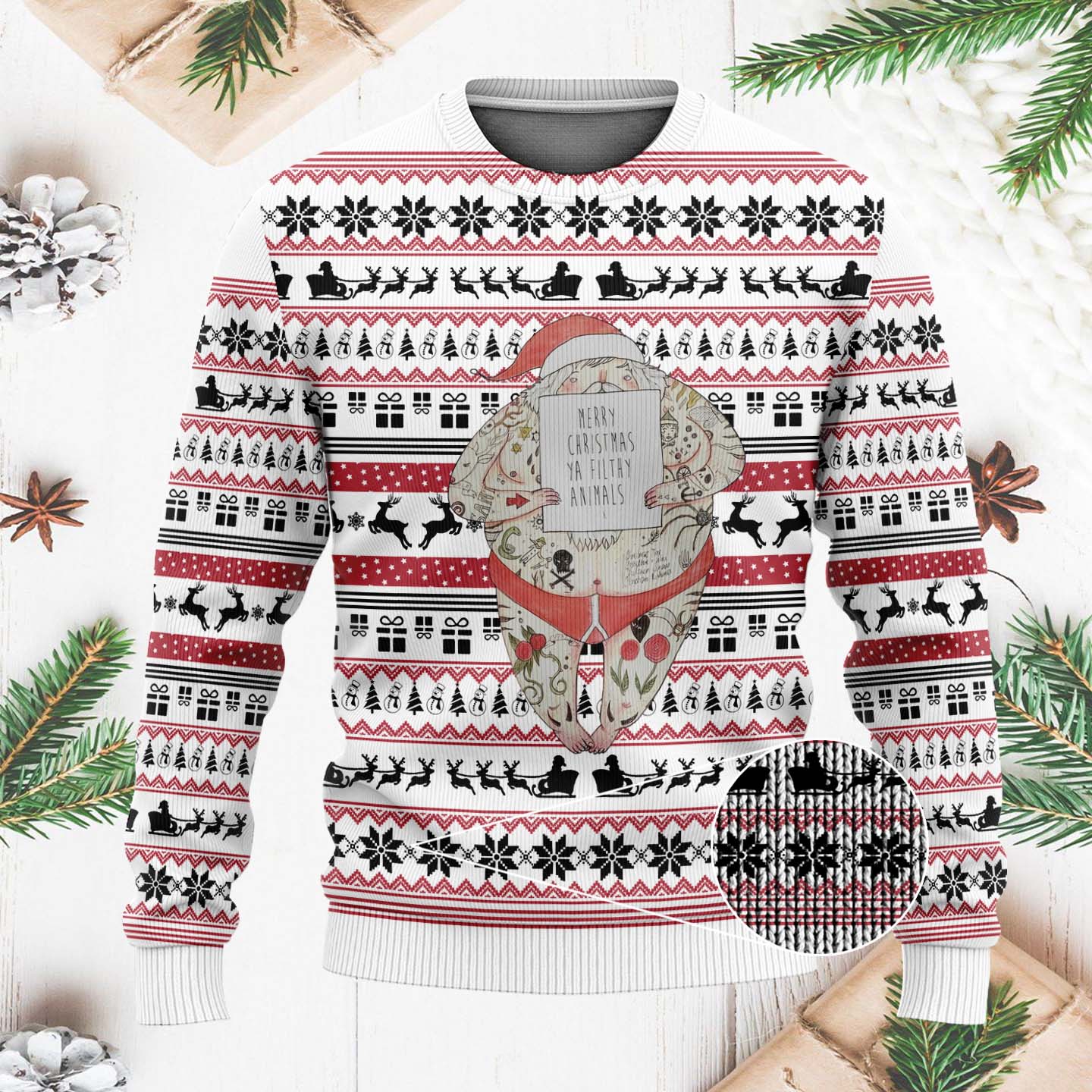 Merry Christmas Ya Filthy Animals Funny Christmas Ugly Sweater, Christmas Gifts