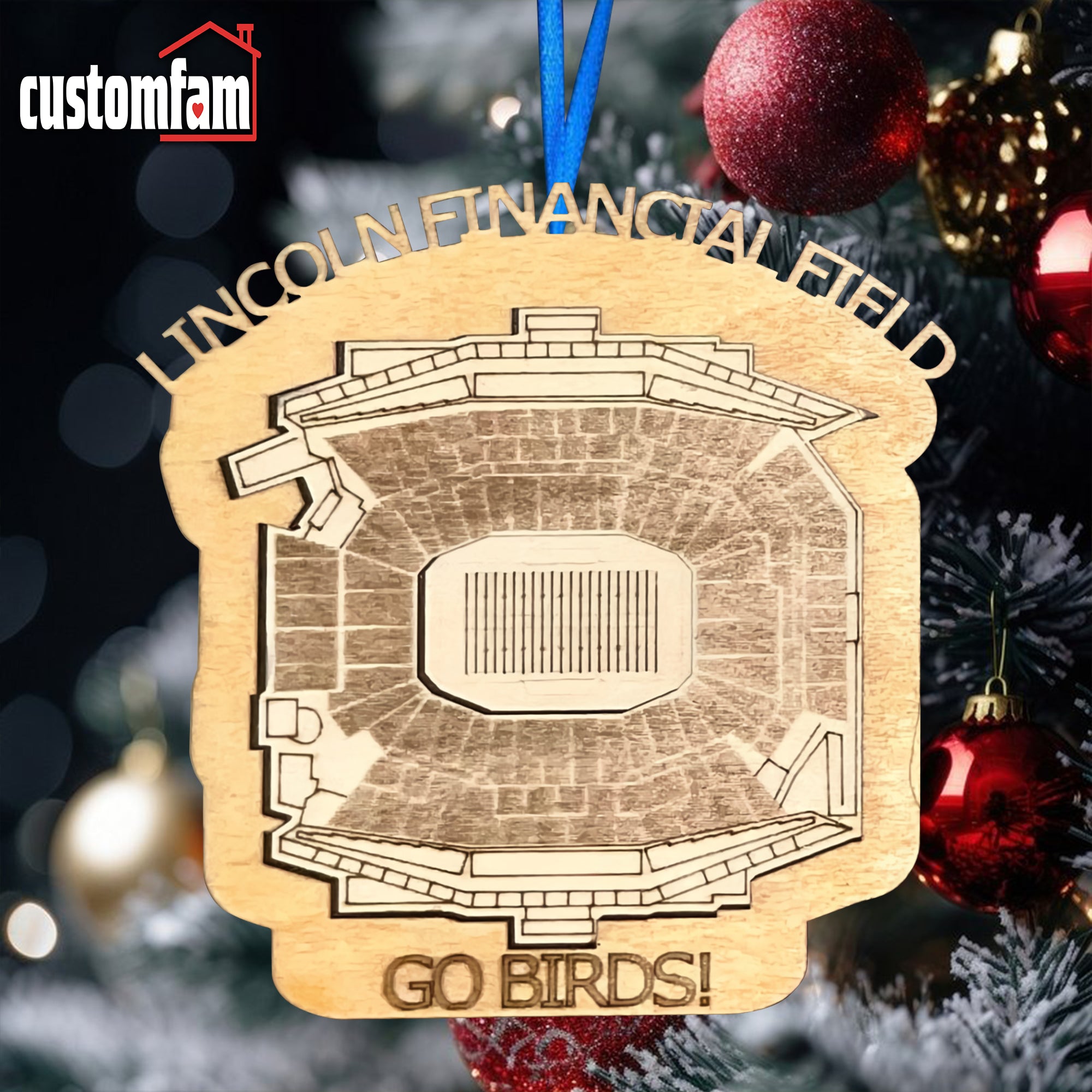 Lincoln Financial Field Park Personalized Baseball League Stadium Ornament, Gift For Baseball Lovers