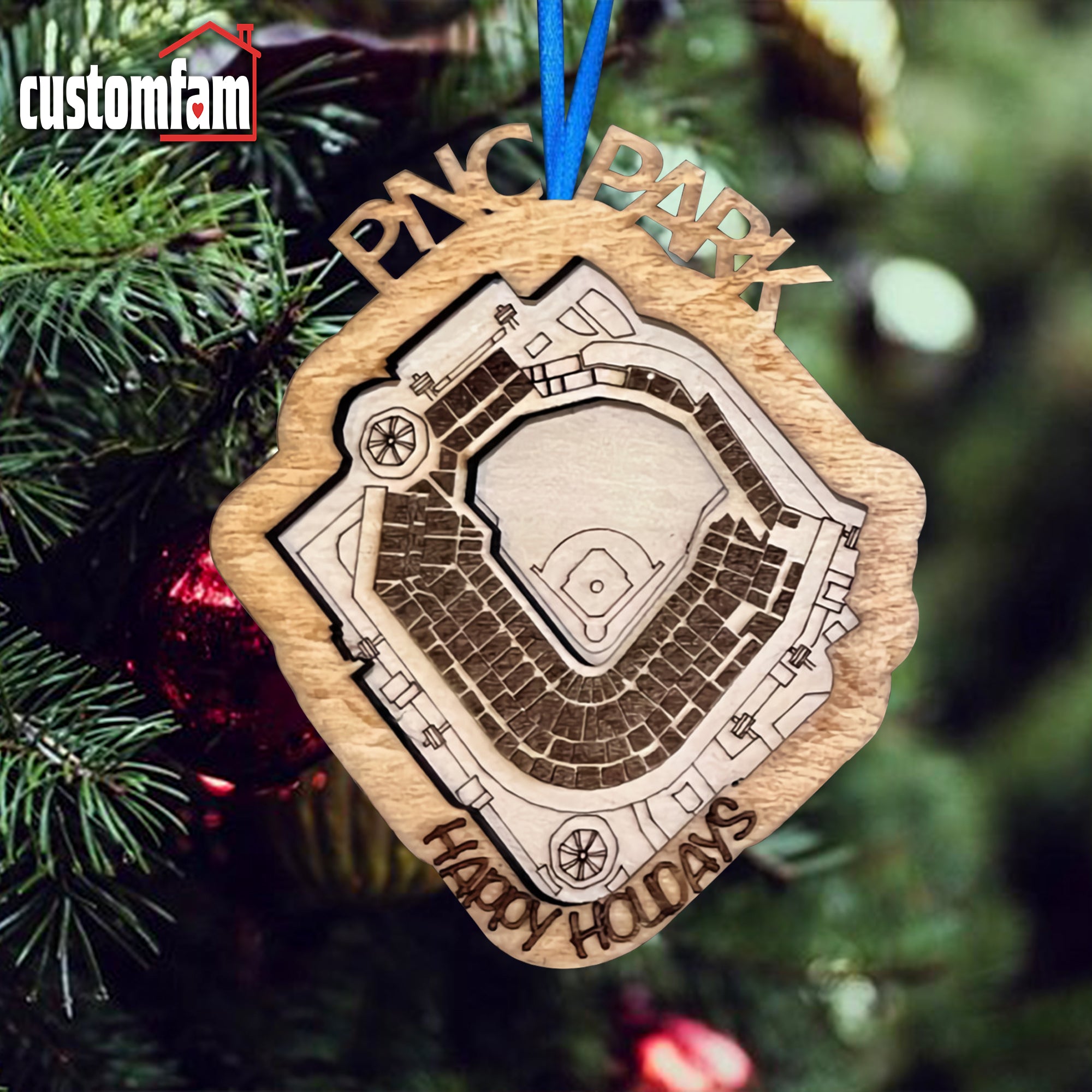 PNC Park Personalized Baseball League Stadium Ornament, Gift For Baseball Lovers