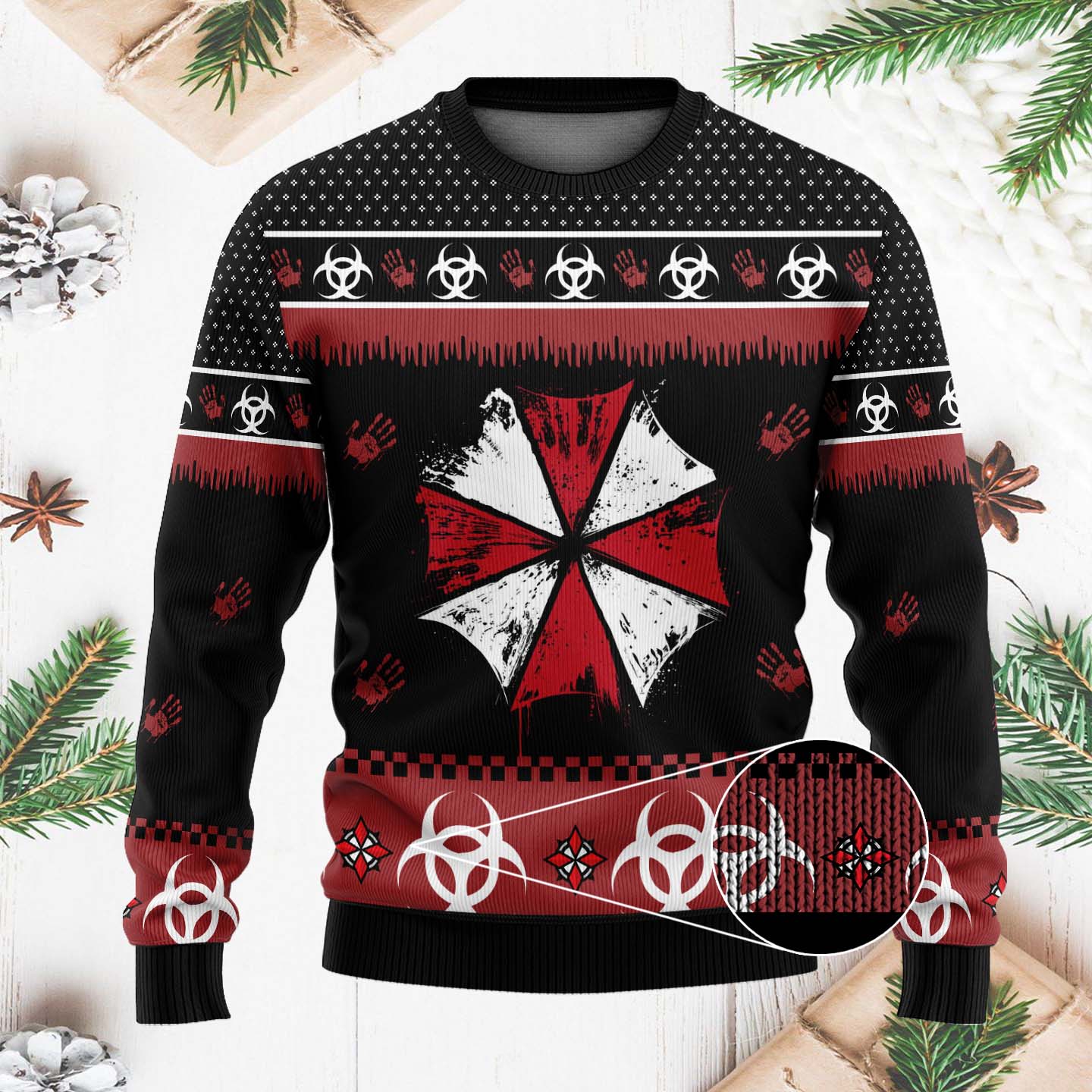 Resident Evil Funny Christmas Ugly Sweater, Ugly Christmas Sweater