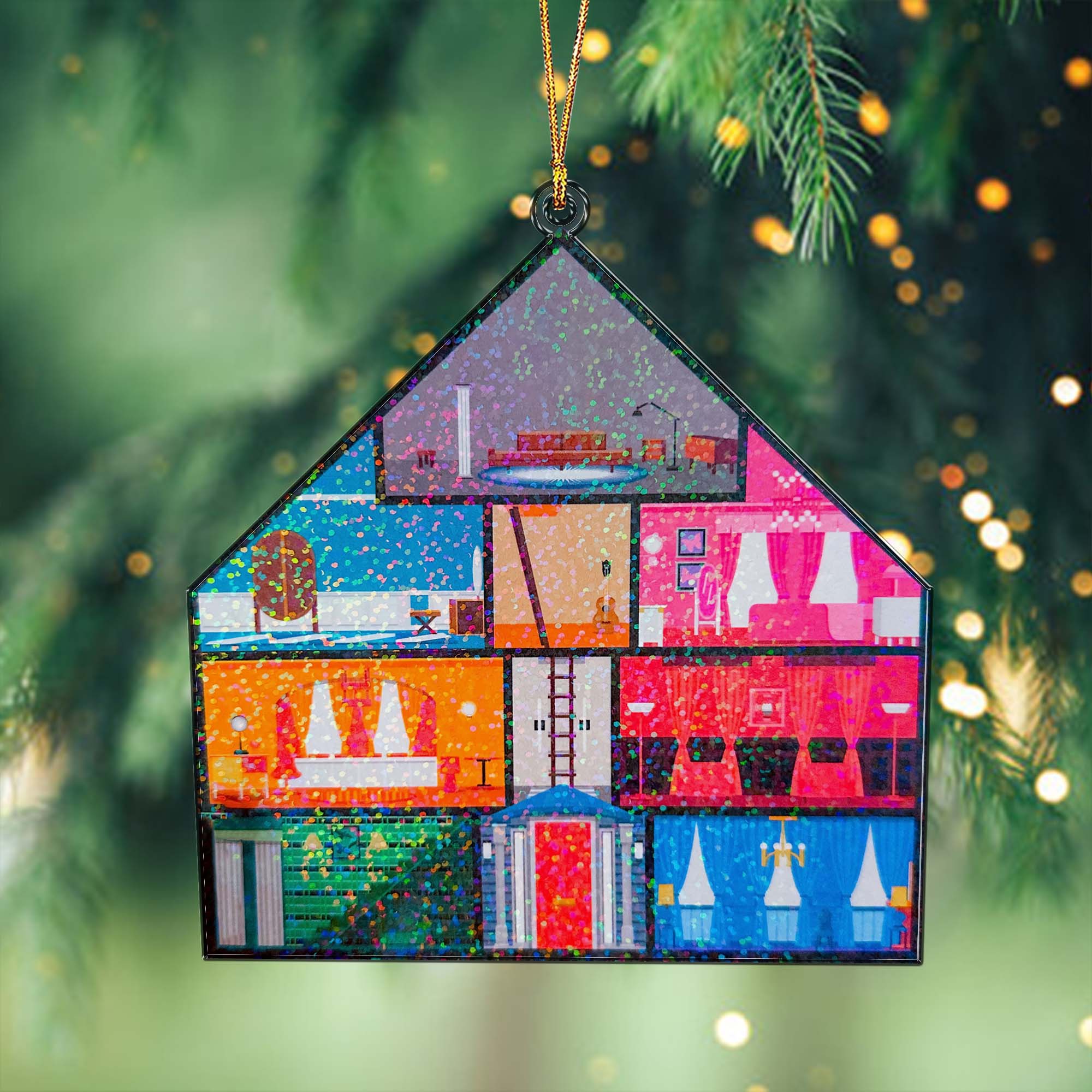 Lover House Christmas Acrylic Ornament, The Eras Tour, Gift For Swifties