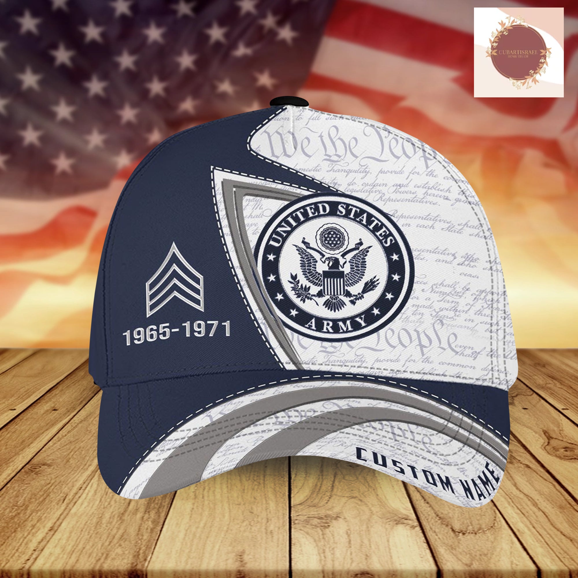 Personalized All-Over Printed Military Baseball Cap, Dad Hat, Fatherâs Day Gift