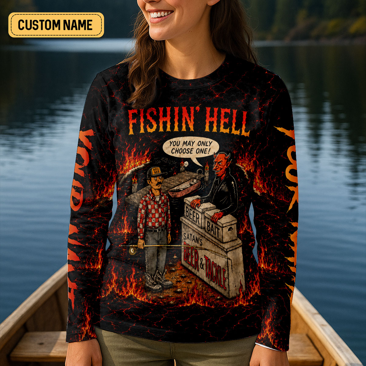 Fishin Hell You May Only Choose One Custom UPF Shirt, Funny Fishing Shirt, Womens Shirt