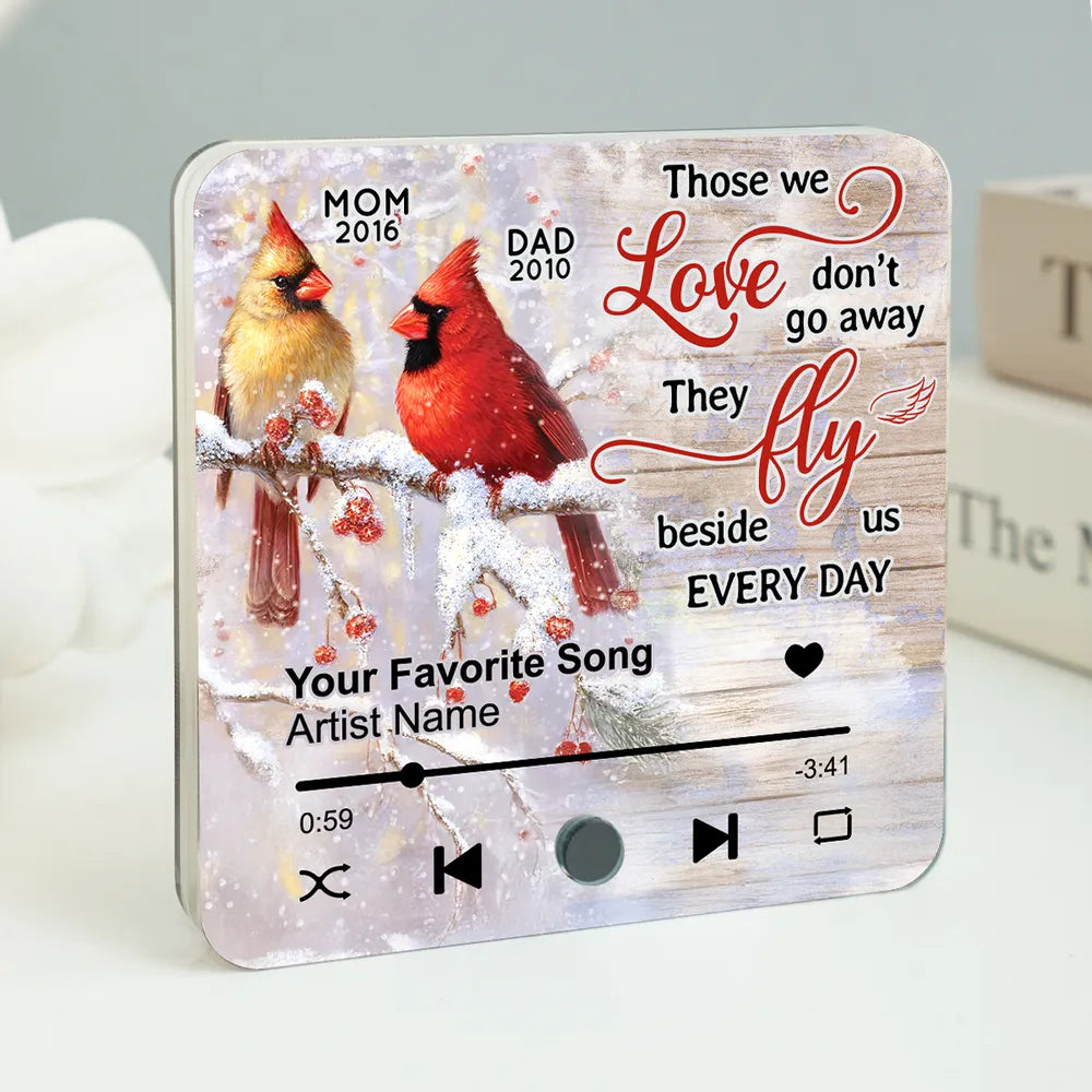 Cardinals Blossom Couple Personalized Music Fridge Magnet, Mother's Day Gifts, Father's Day Gift