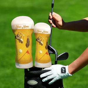 Golf Cart And Beer Golf Head Cover - Funny Golf Gift For Men - View 4