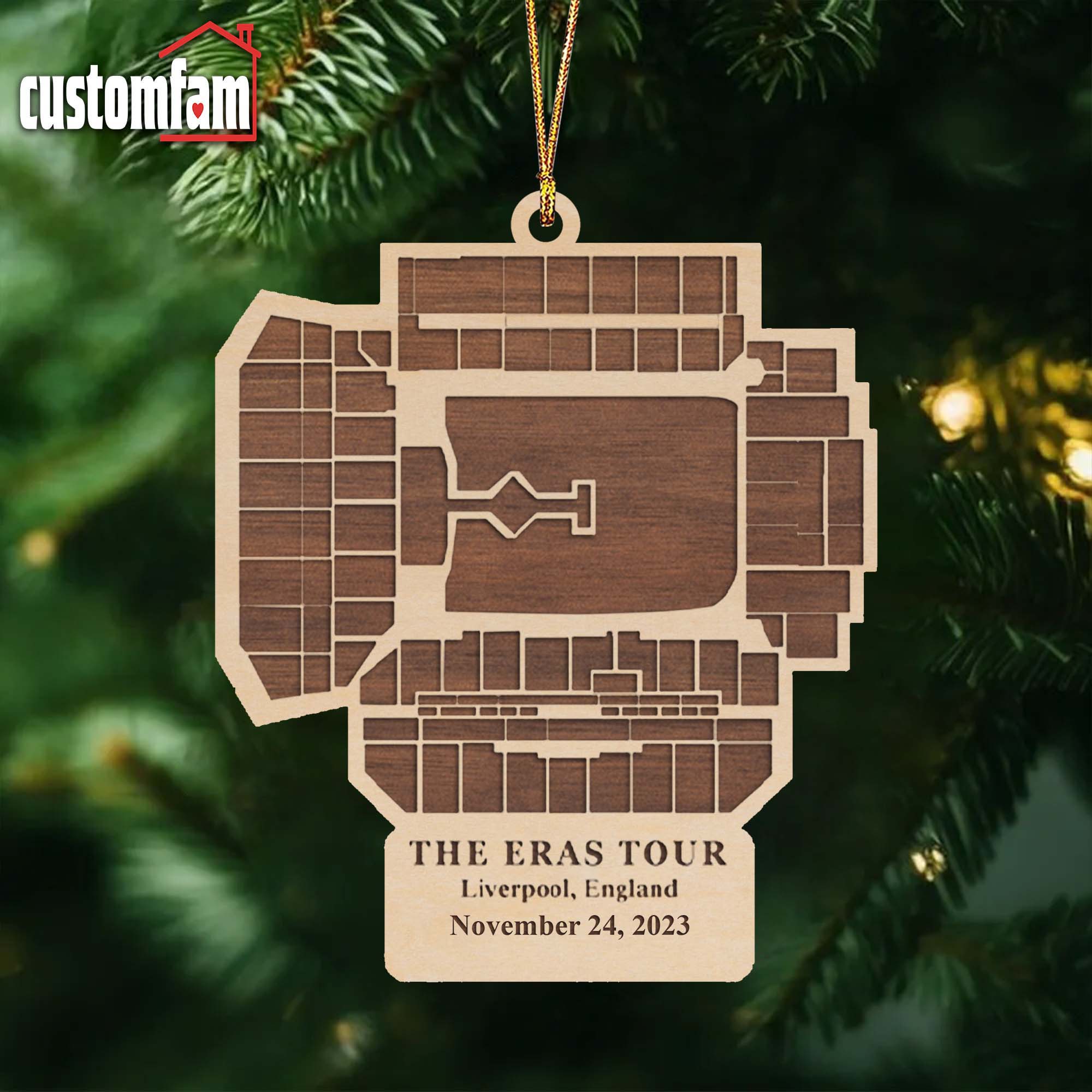 The Eras Tour Liverpool Stadium Ornament, Personalized Christmas Ornament