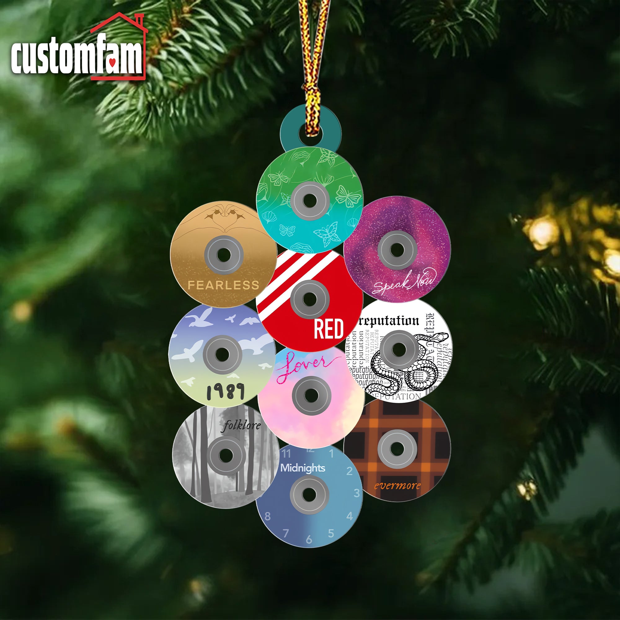 The Eras Tour 2025 Christmas Acrylic Ornament, Gift For Swifties