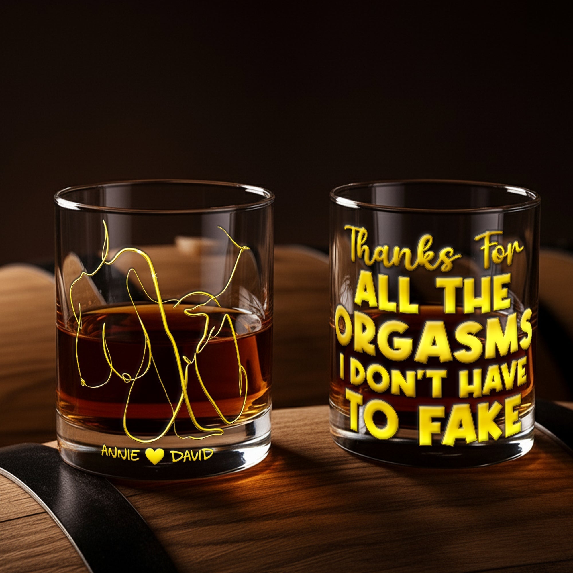 Playful Couple Naughty Couple Whiskey Glass, Valentine Couple Gift, Personalized Gifts For Couples
