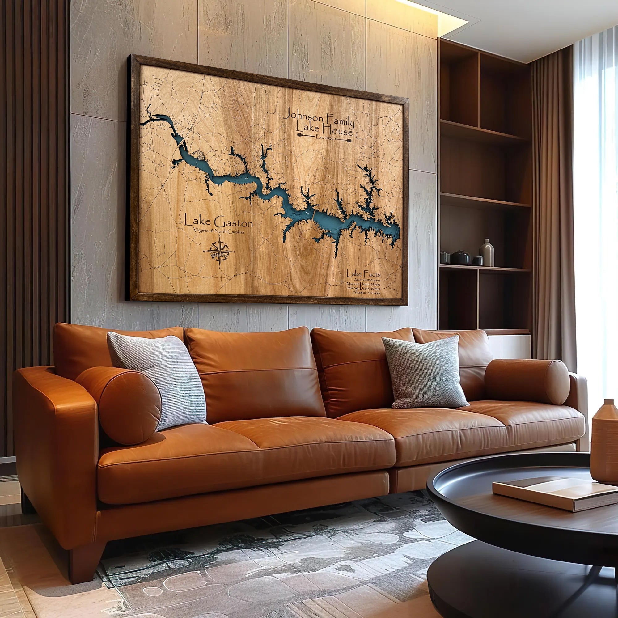 Customize Any Lake Wood Art, Lake Map, Lake House Decor, Lake Wall Art