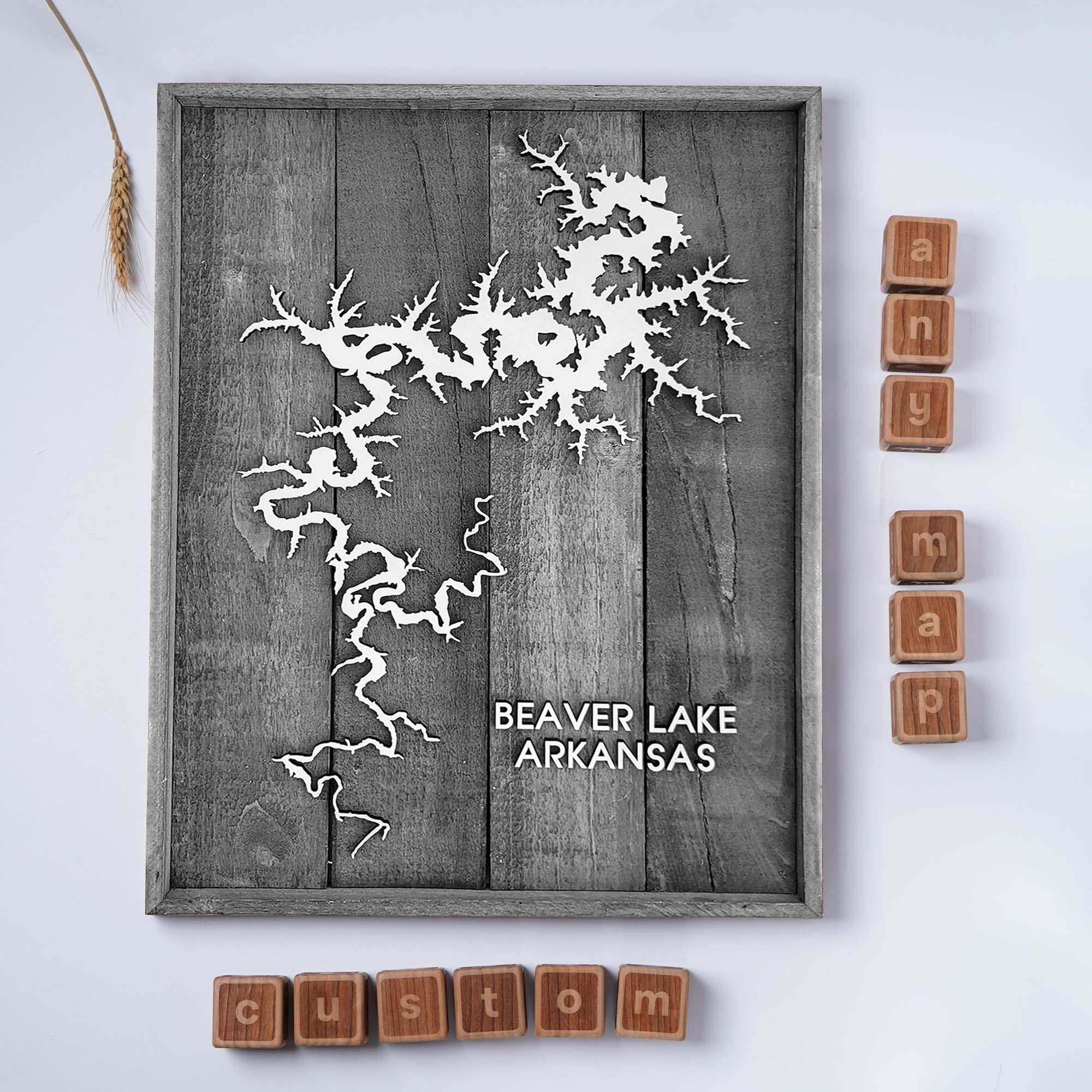 Lake Topographical Map, Custom Lake Map, Lake House Decor