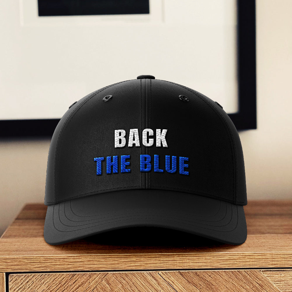 Black The Blue Embroidered Baseball Cap