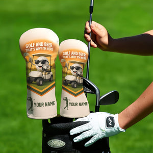 Golf And Beer That's Why I'm Here Golf Head Cover - View 4